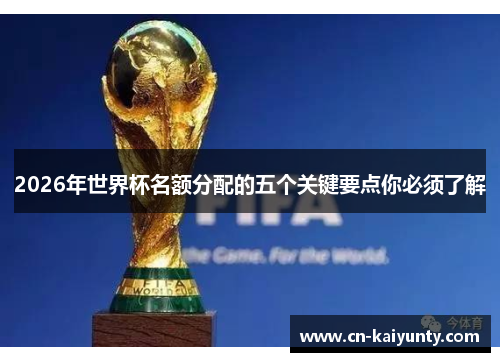 2026年世界杯名额分配的五个关键要点你必须了解